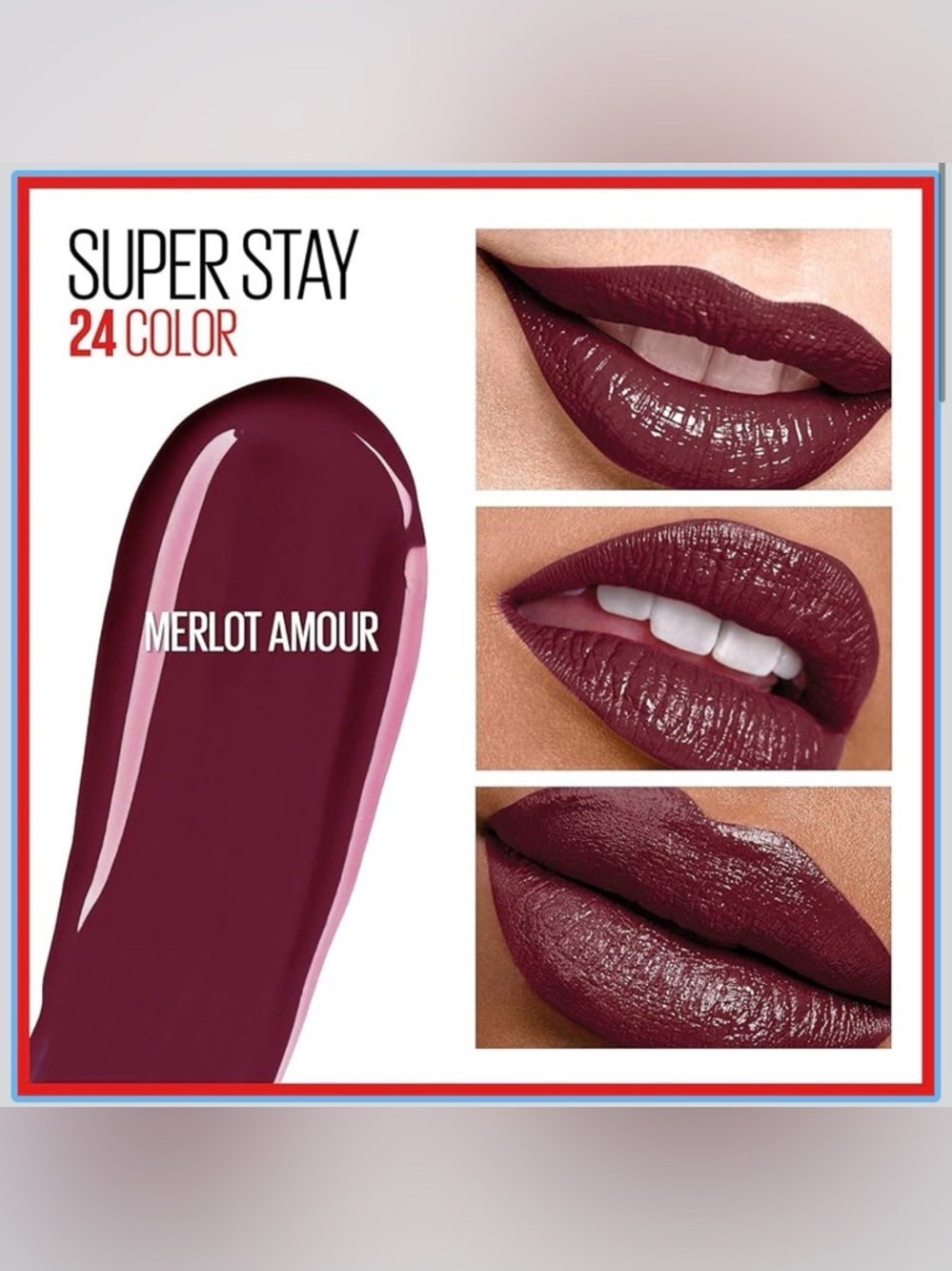 Maybelline Super Stay 24 Color Liquid Lipstick - Merlot Amour - Picture 3 of 8